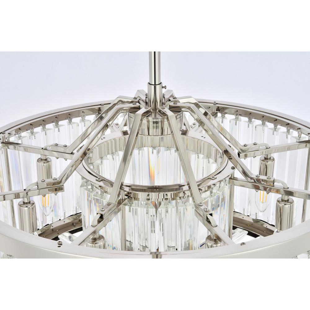 Chelsea 8 light polished nickel Chandelier Clear Royal Cut Crystal. Picture 4