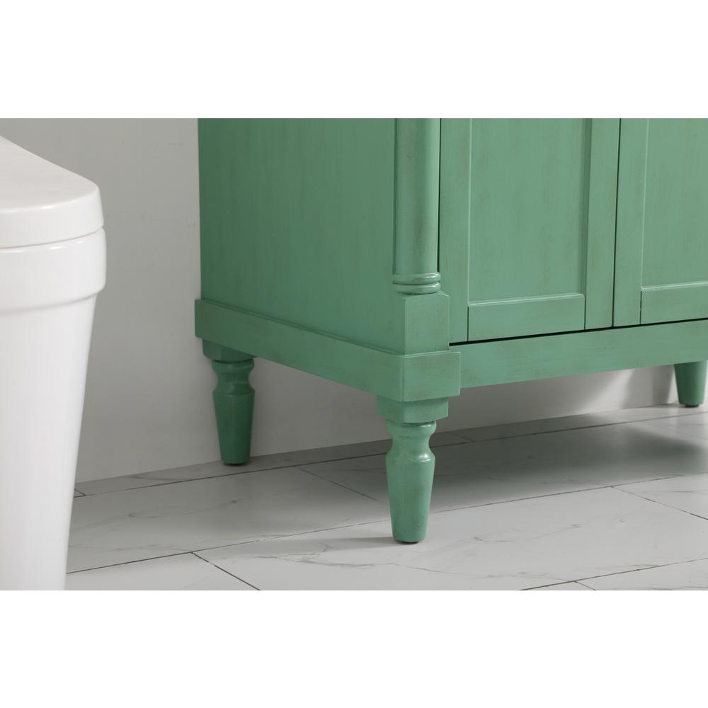 36 inch Single Bathroom vanity in vintage mint. Picture 6