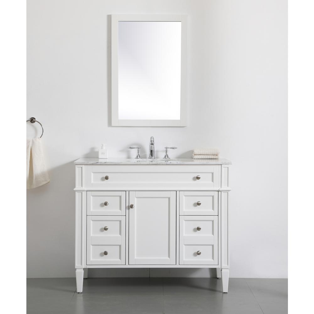 42 inch Single bathroom vanity in white. Picture 13