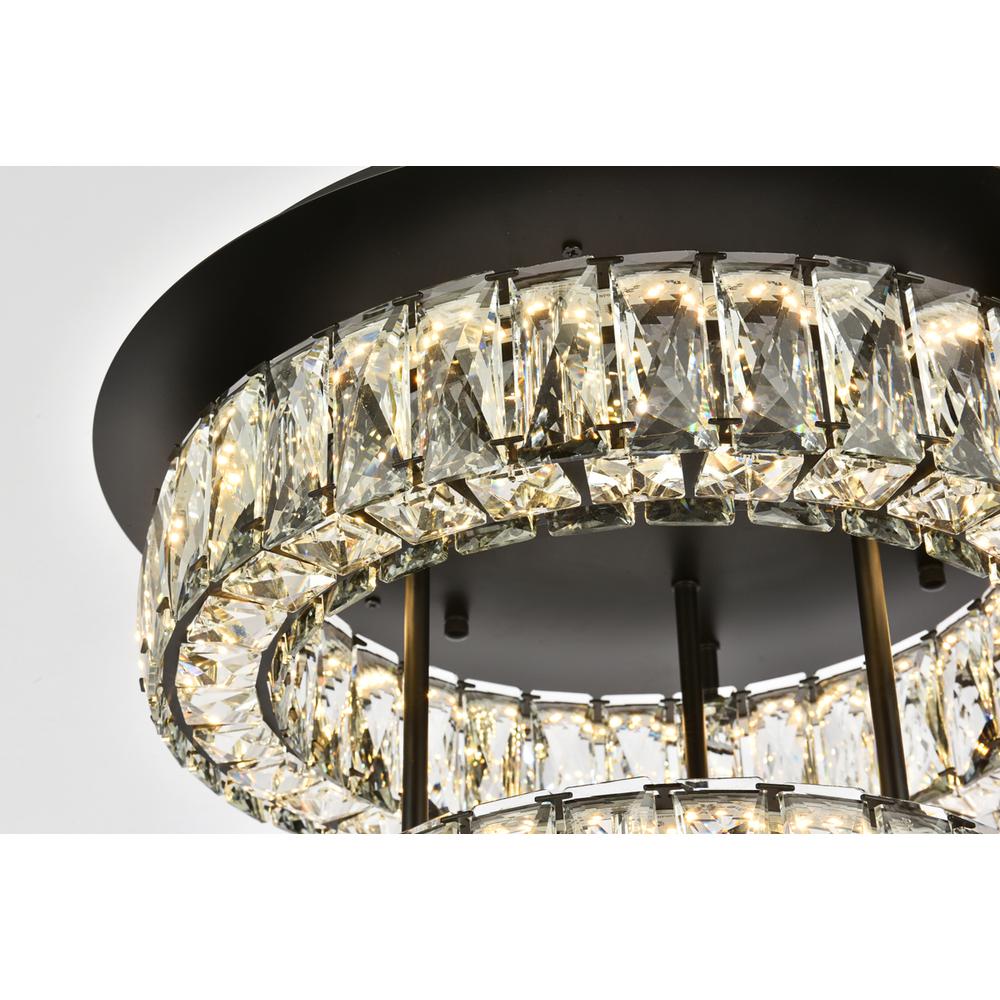 Monroe 18 inch LED double flush mount in black. Picture 4