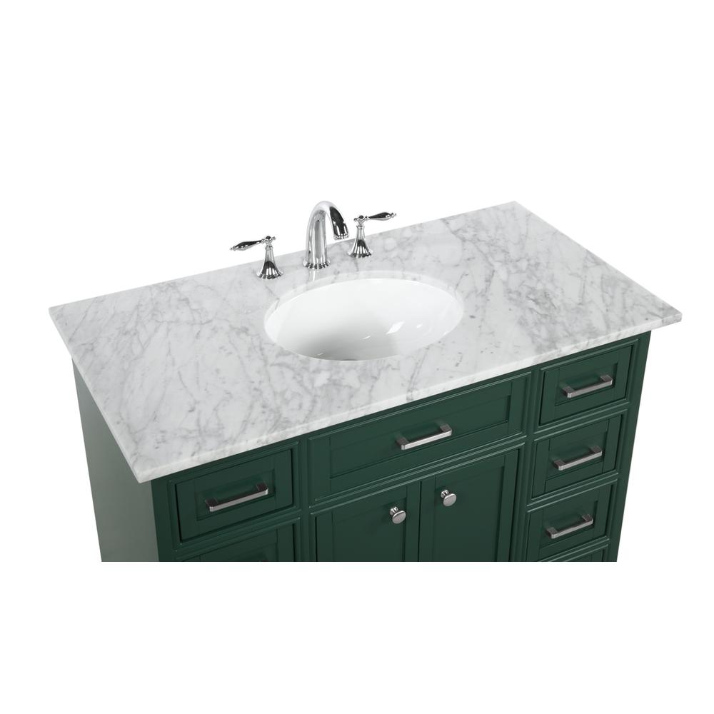 42 inch Single bathroom vanity in green. Picture 10