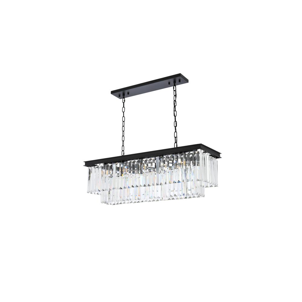 Sydney 12 light Matte Black Chandelier Clear Royal Cut Crystal. Picture 6