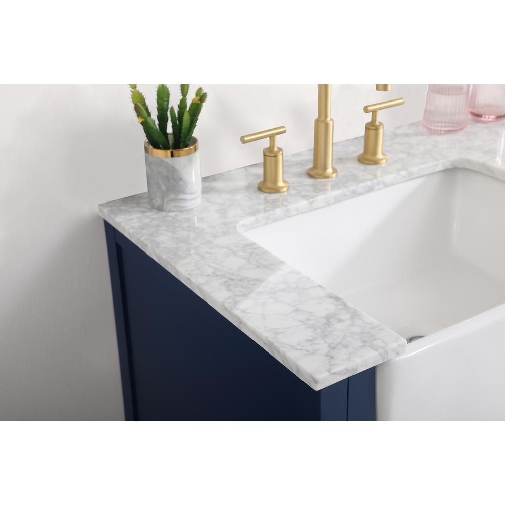 36 inch Single bathroom vanity in blue. Picture 5