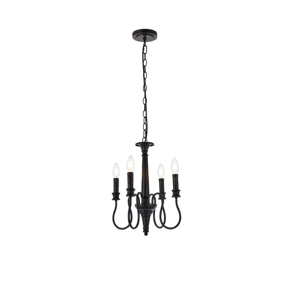 Flynx 4 lights pendant in black. Picture 1