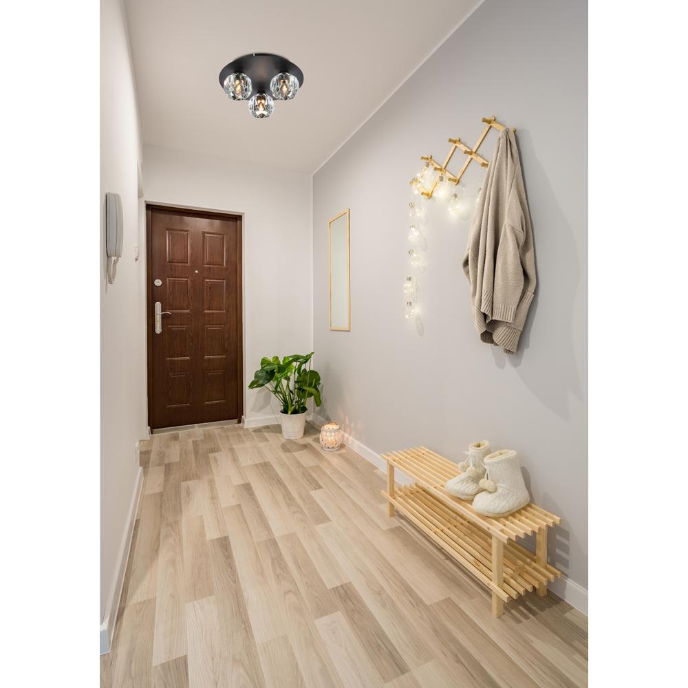 Graham 3 Light Ceiling Lamp in Black. Picture 8