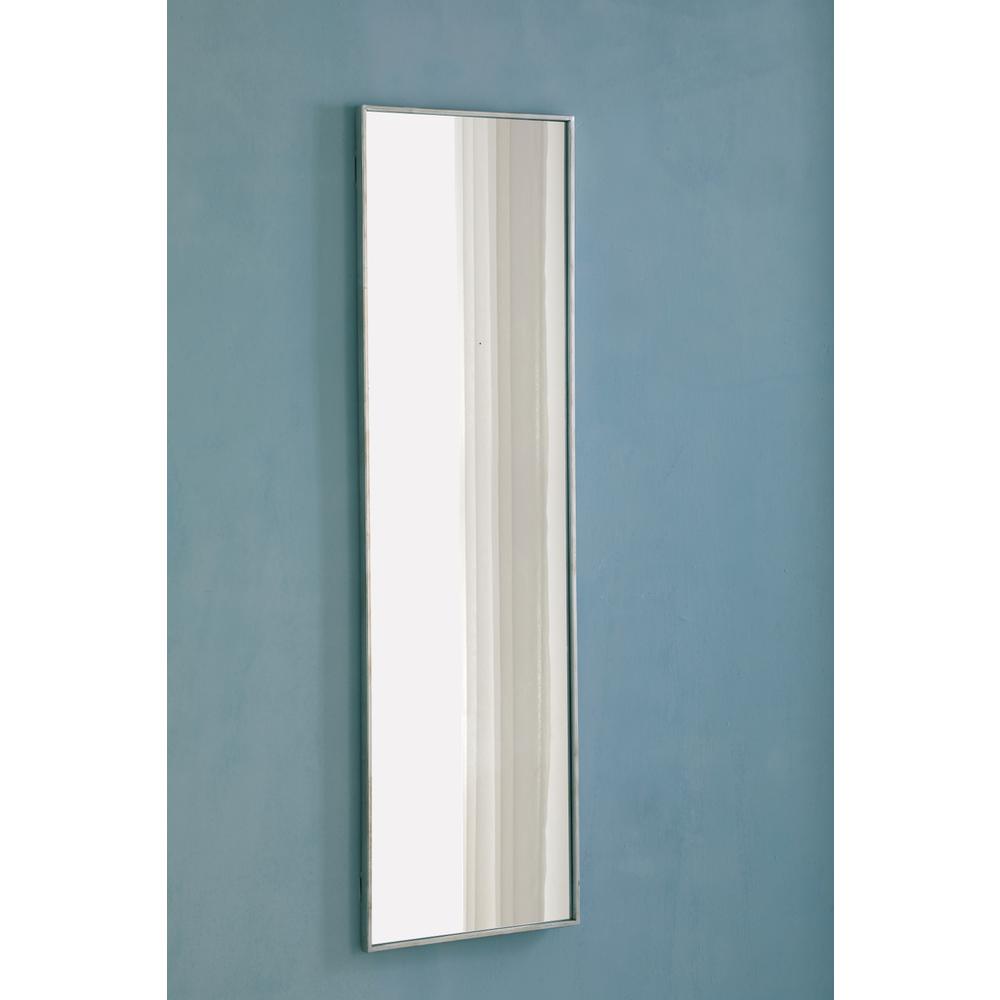 Metal frame Rectangle Mirror 18 inch Silver. Picture 2