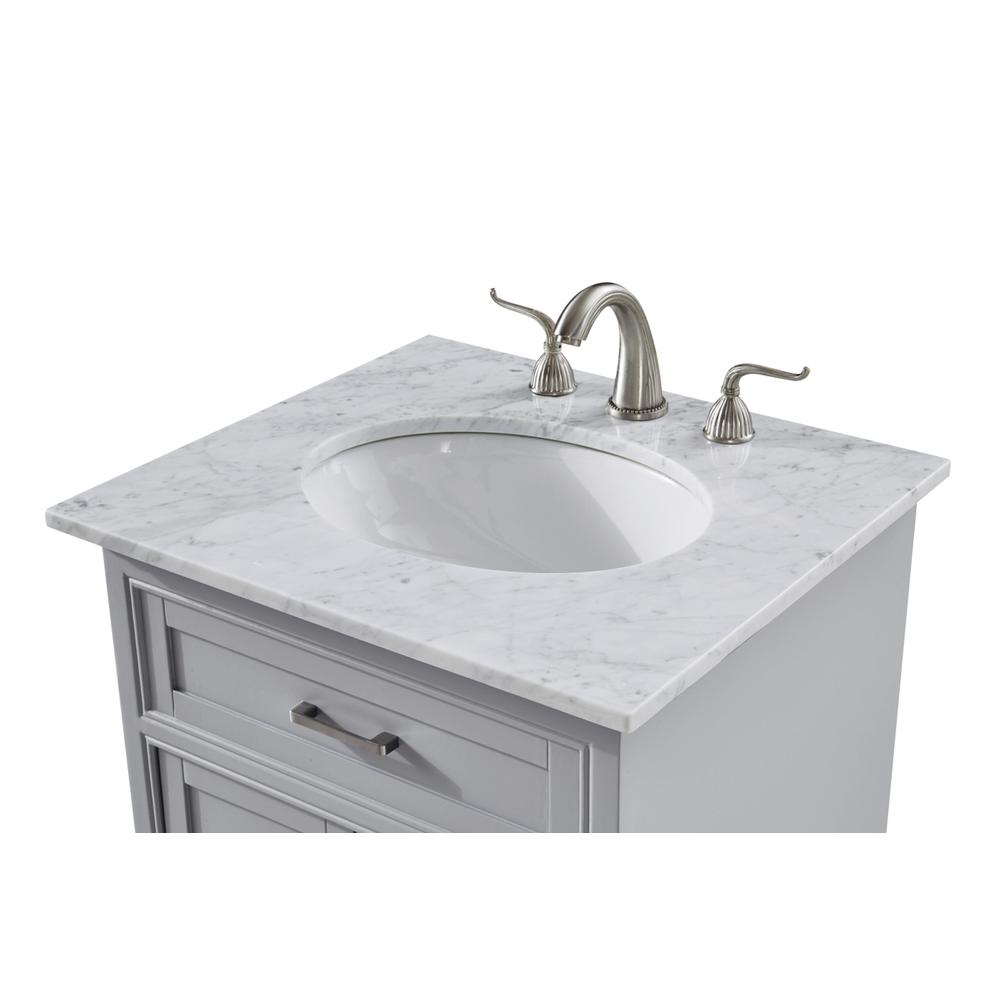 24 In. Single Bathroom Vanity Set In Light Grey. Picture 4