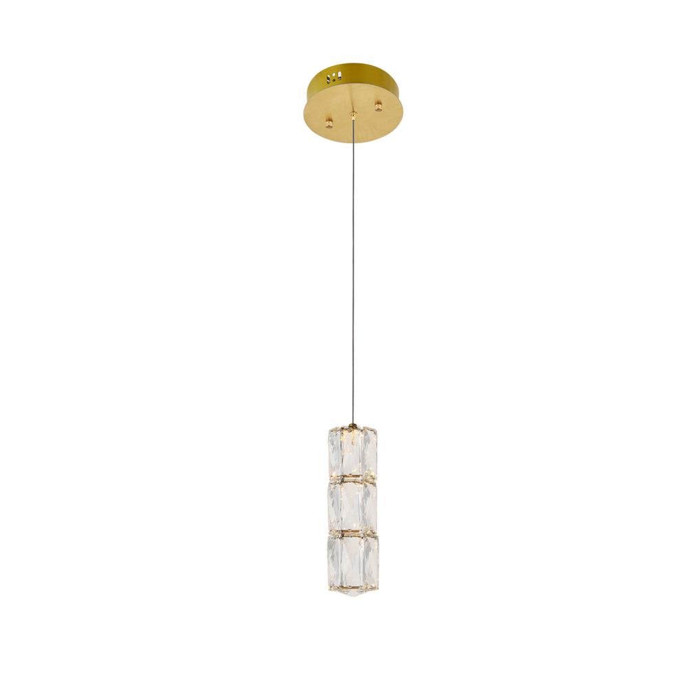 Polaris LED light gold Pendant Clear Royal Cut Crystal. Picture 2