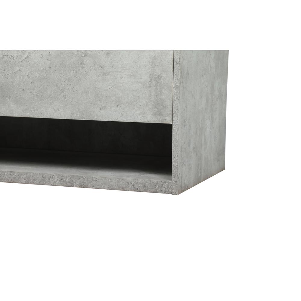 40 inch Single bathroom vanity in concrete grey with backsplash. Picture 13