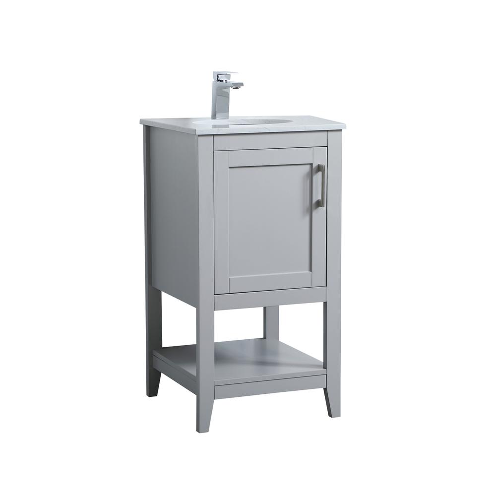 18 inch Single Bathroom Vanity in Grey. Picture 7