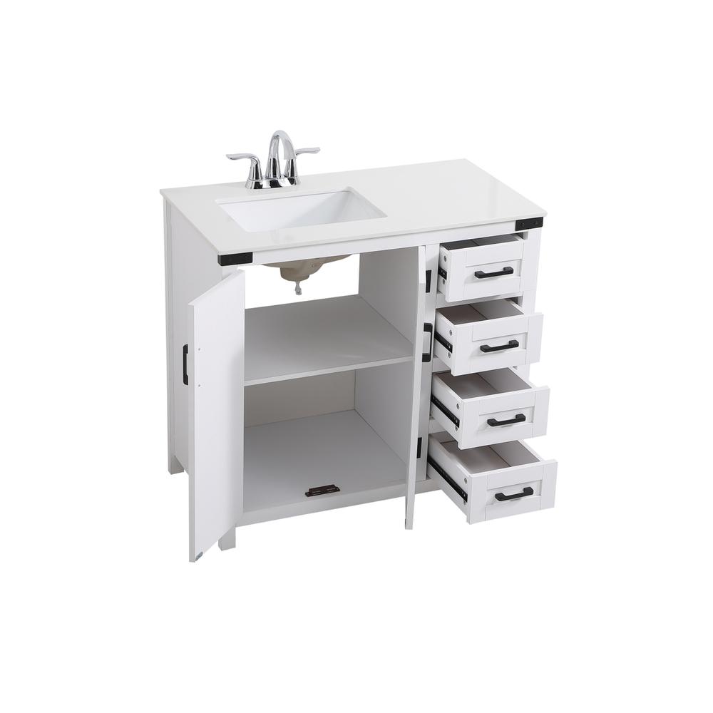 36 inch bathroom vanity in White. Picture 8