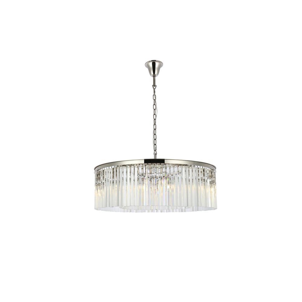 Sydney 10 light polished nickel Chandelier Clear Royal Cut Crystal. Picture 1