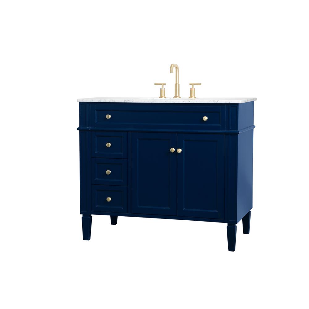 40 inch Single bathroom vanity in blue. Picture 6