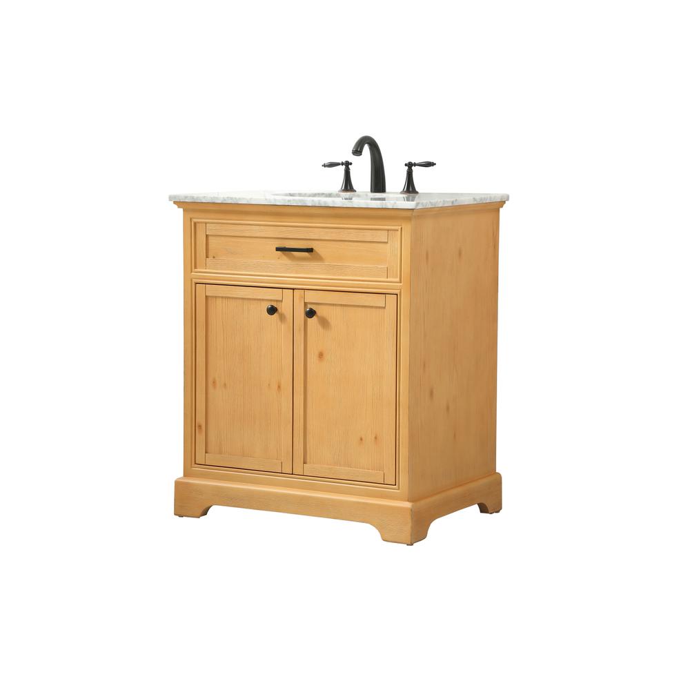 30 inch Single bathroom vanity in natural wood. Picture 7