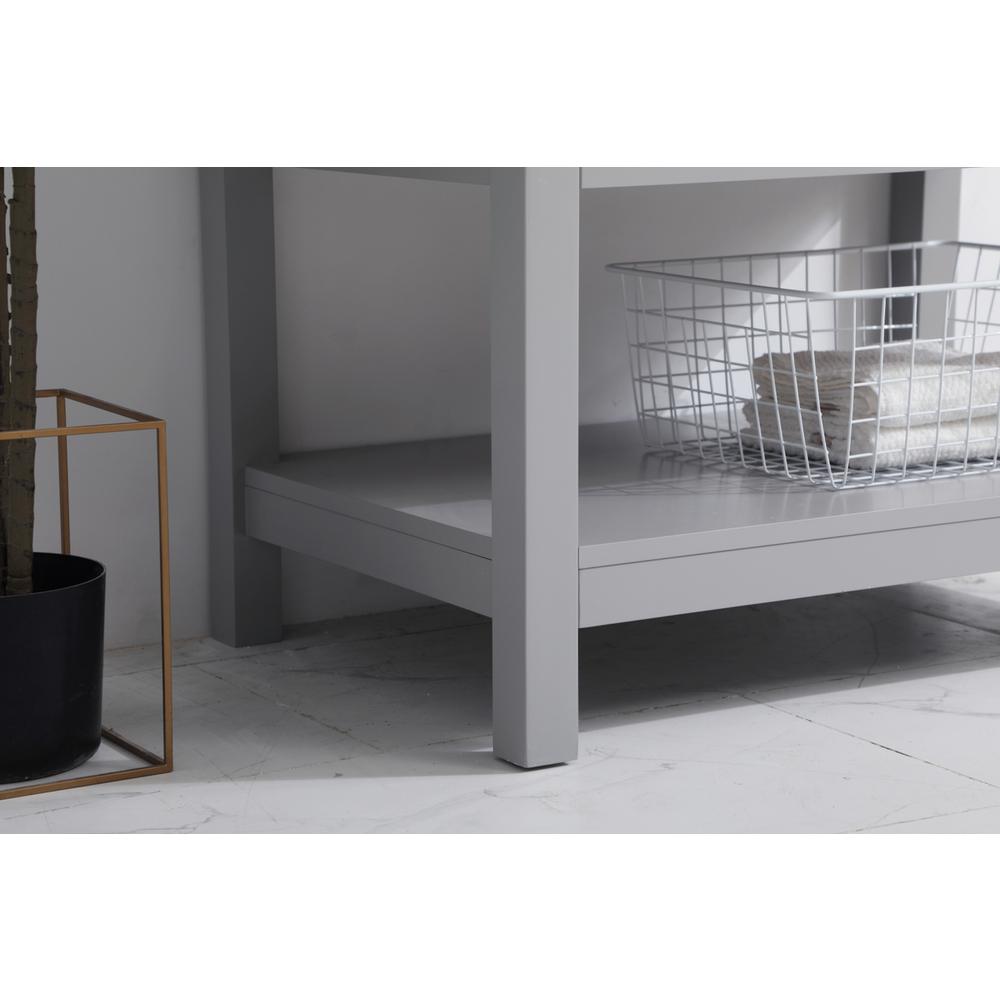 30 inch Single Bathroom Vanity in Grey with Backsplash. Picture 5