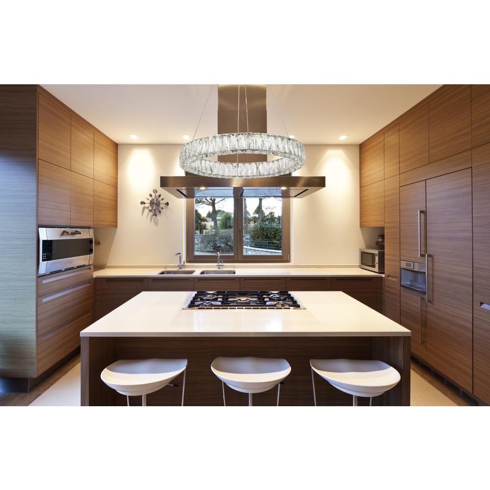 Monroe Integrated LED chip light Chrome Chandelier Clear Royal Cut Crystal. Picture 7