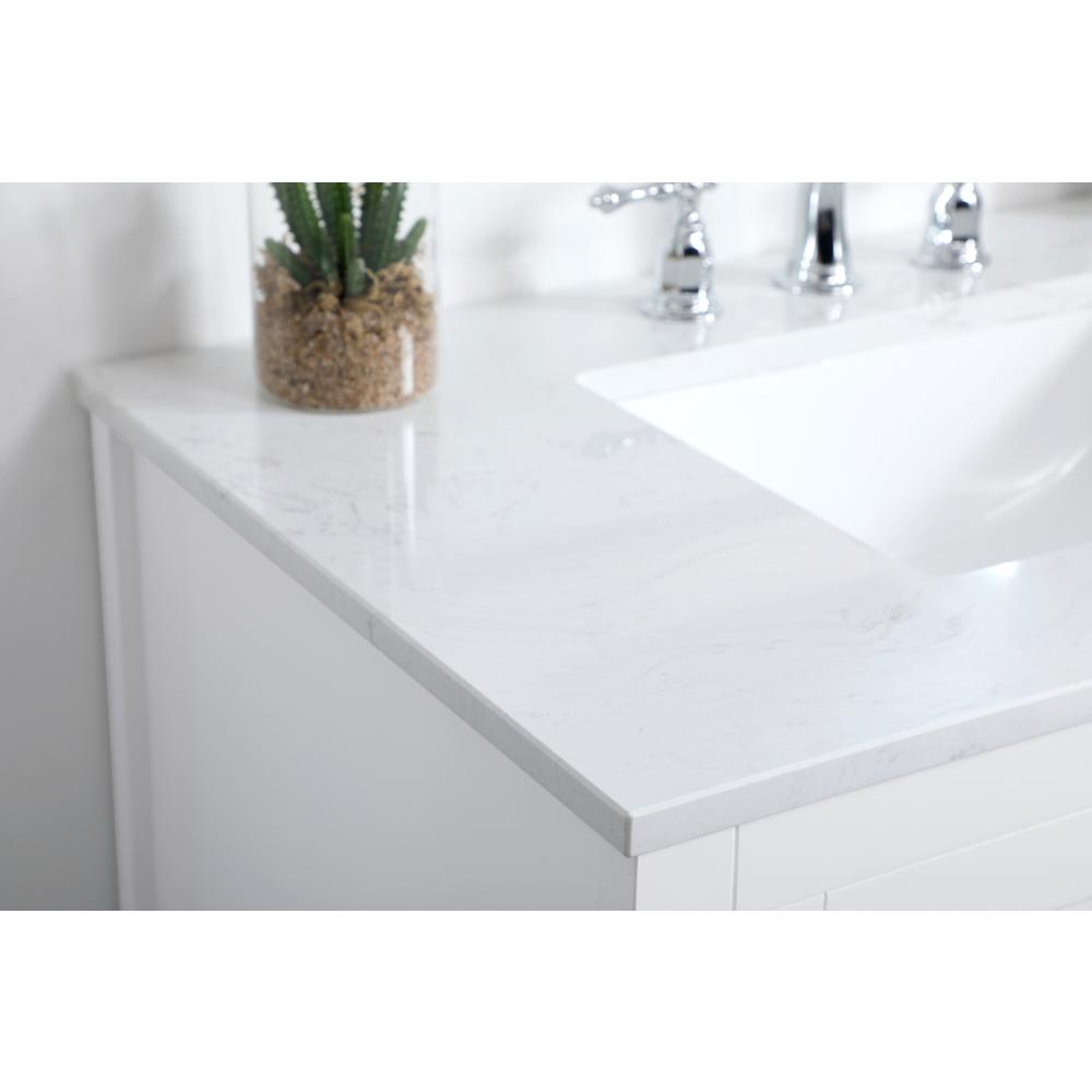 36 inch Single Bathroom Vanity in White. Picture 4