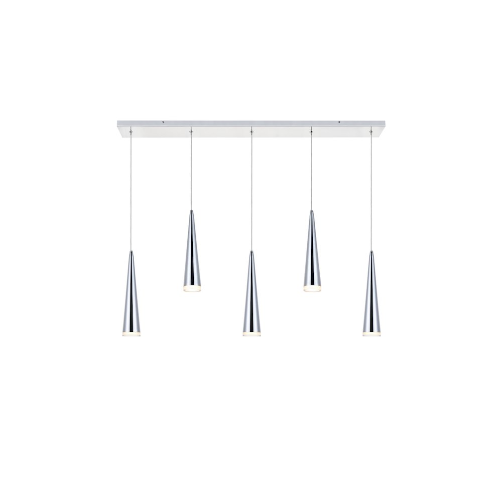 Fantasia 5 Light Chrome Led Pendant. Picture 6