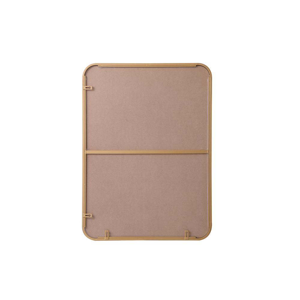 Soft corner metal rectangular mirror 22x30 inch in Brass. Picture 8