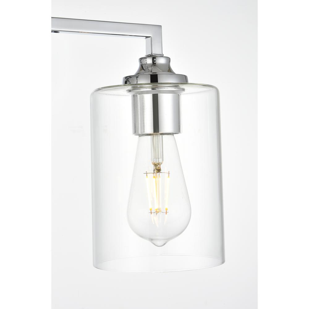 Mayson 3 light Chrome and Clear Bath Sconce. Picture 4