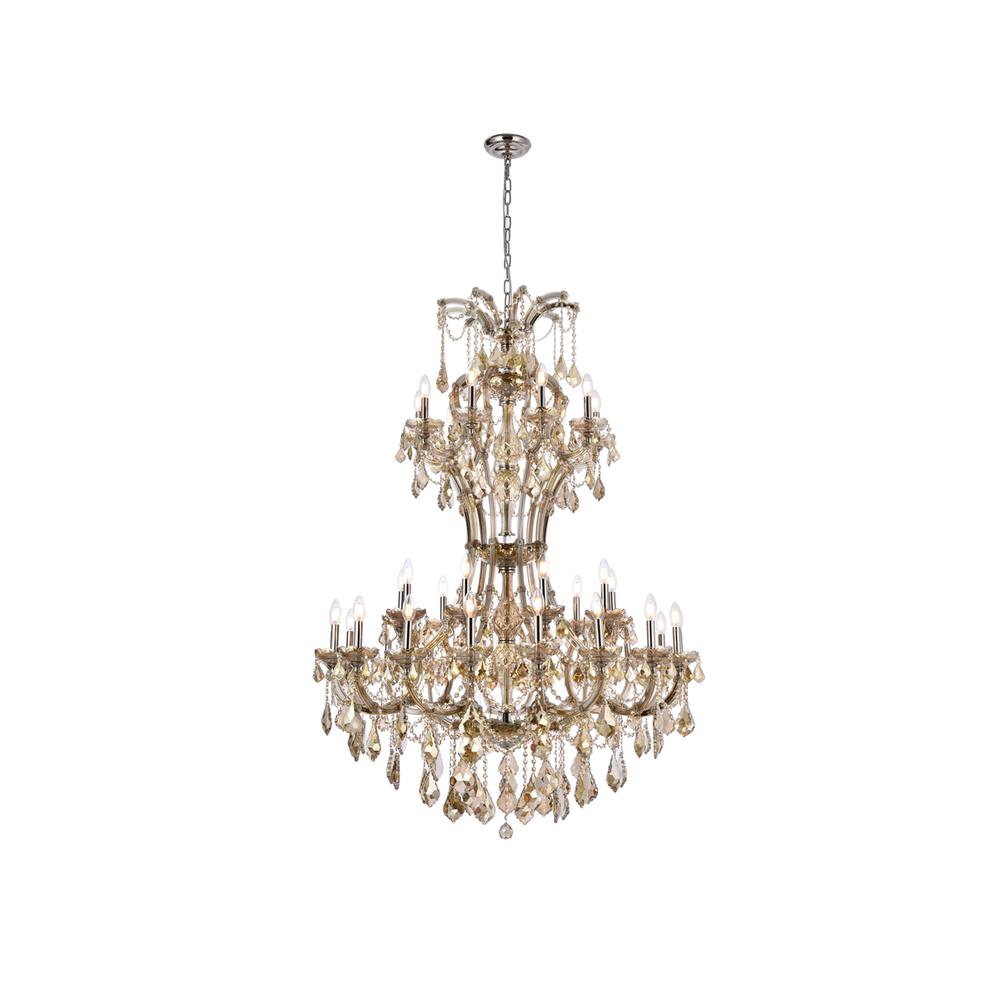 Maria Theresa 36 light Golden Teak Chandelier Golden Teak. Picture 1