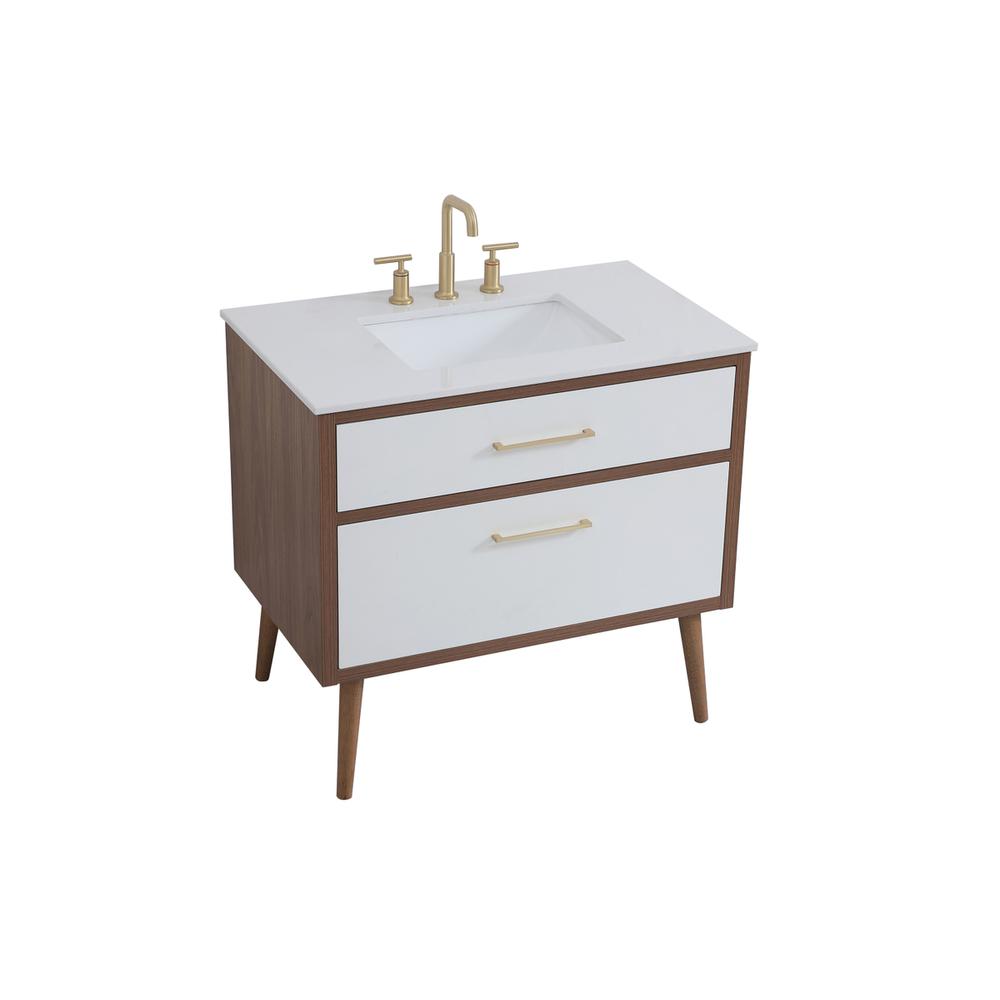 36 inch bathroom vanity in White. Picture 7
