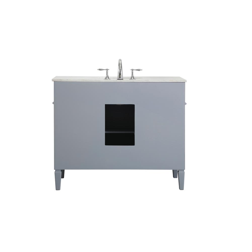 42 inch Single bathroom vanity in grey. Picture 12