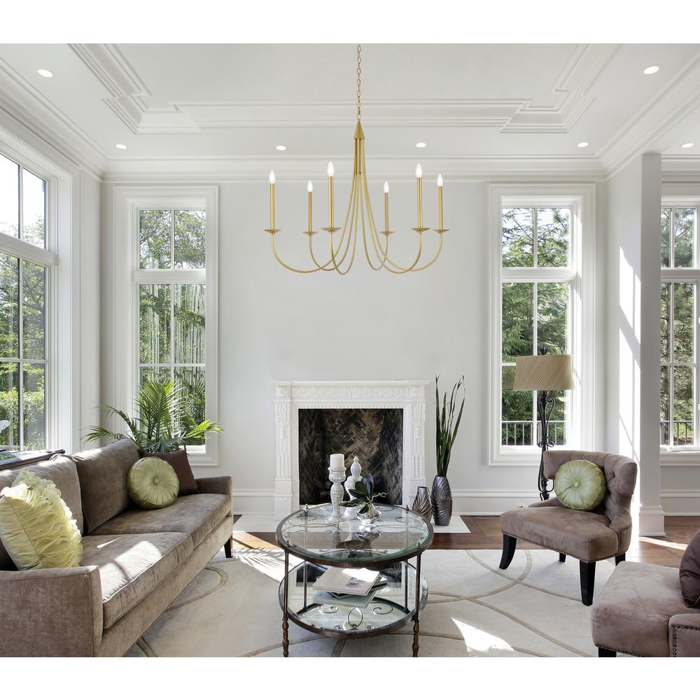 Cohen 42 inch pendant in brass. Picture 8
