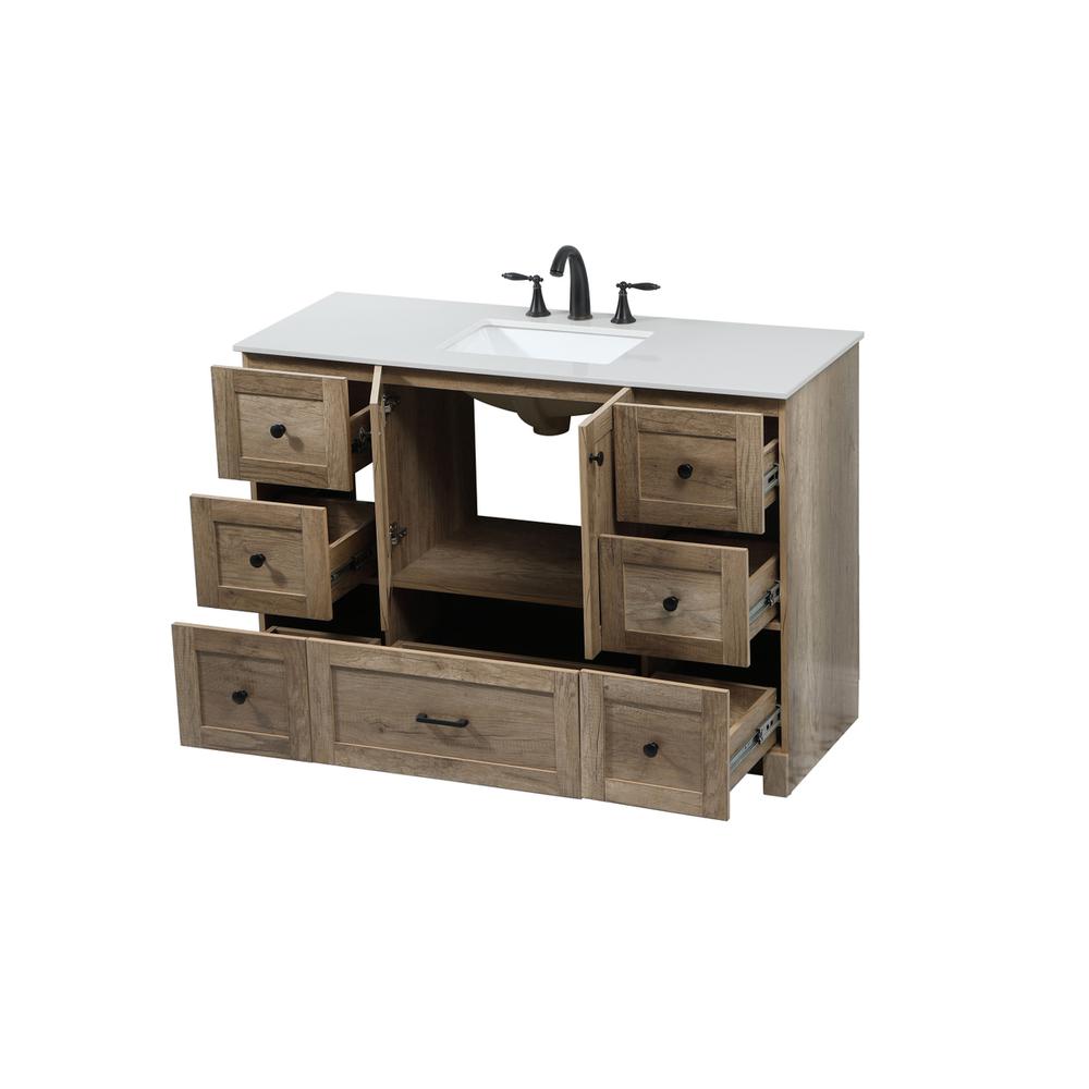 48 inch Single bathroom vanity in natural oak. Picture 9