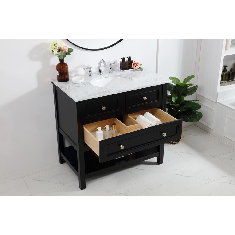 36 in. Single bathroom vanity set in Black. Picture 3