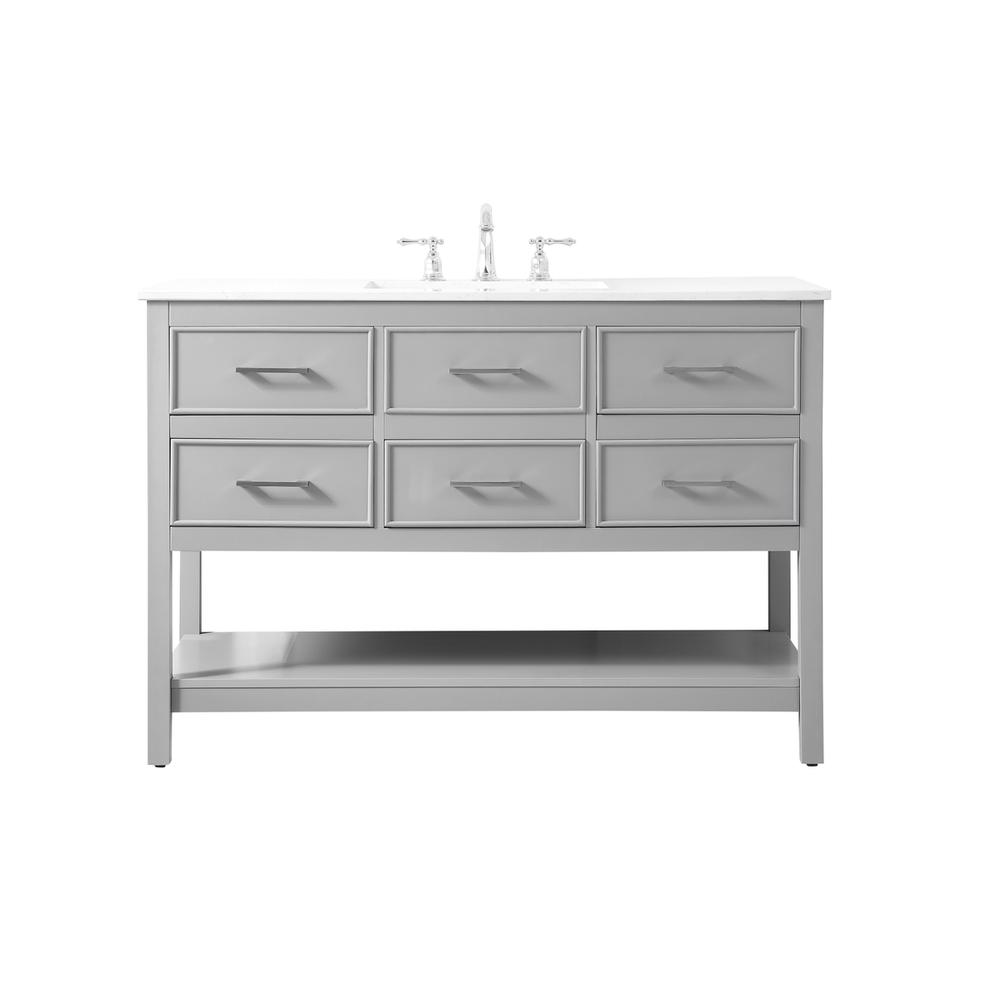 48 inch Single bathroom vanity in gray. Picture 1