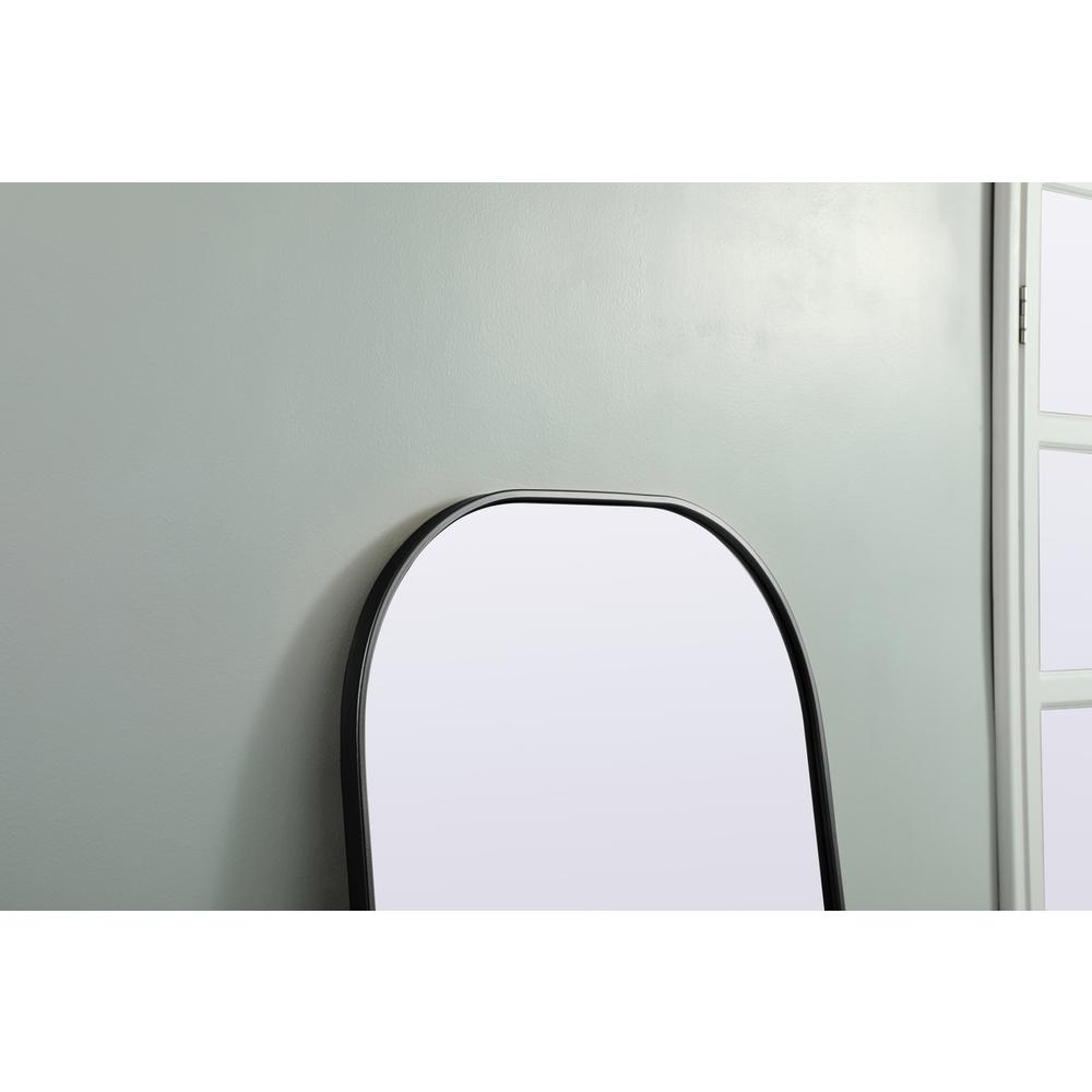 Metal Frame Arch Full Length Mirror 28x74 Inch in Black. Picture 5