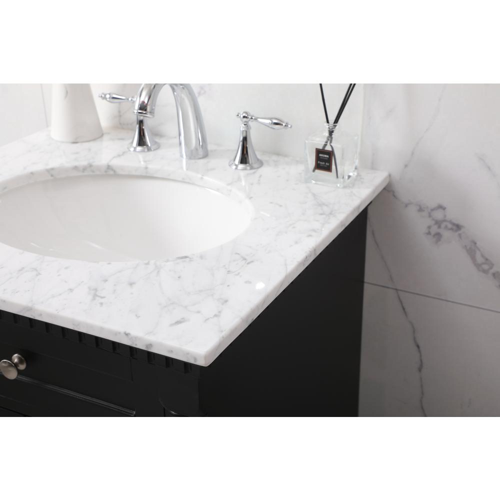 24 inch Single bathroom vanity set in black. Picture 5