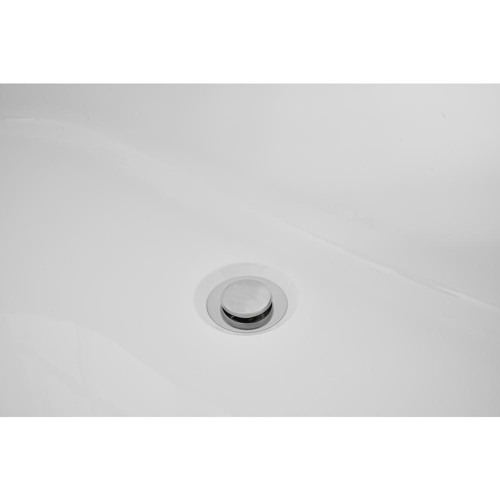 59 inch soaking roll top bathtub in glossy white. Picture 12