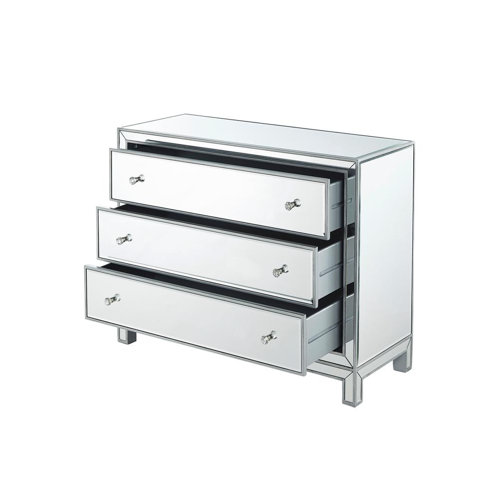 Chest 3 drawers 40in. W x 16in. D x 32in. H in antique silver paint. Picture 2