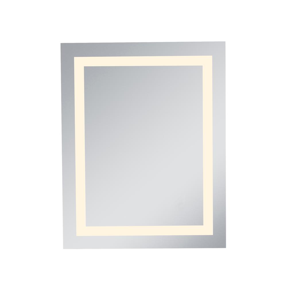 LED Hardwired Mirror Rectangle W24H30 Dimmable 3000K. Picture 1