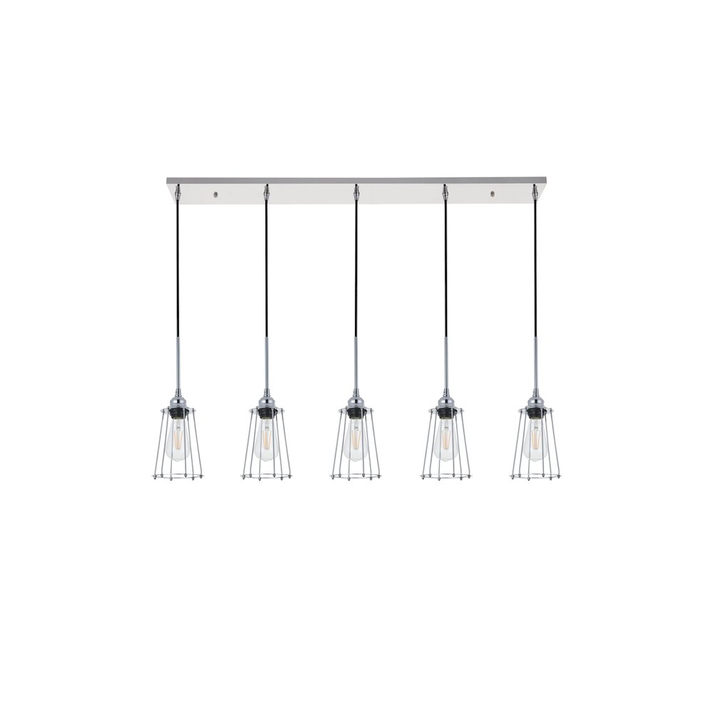 Auspice 5 Light Chrome Pendant. Picture 3