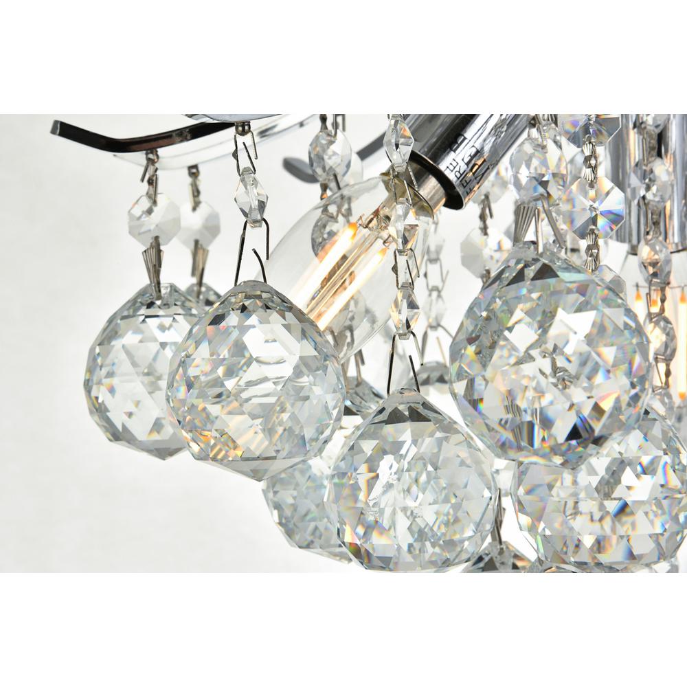 Toureg 3 light Chrome Flush Mount Clear Royal Cut Crystal. Picture 2