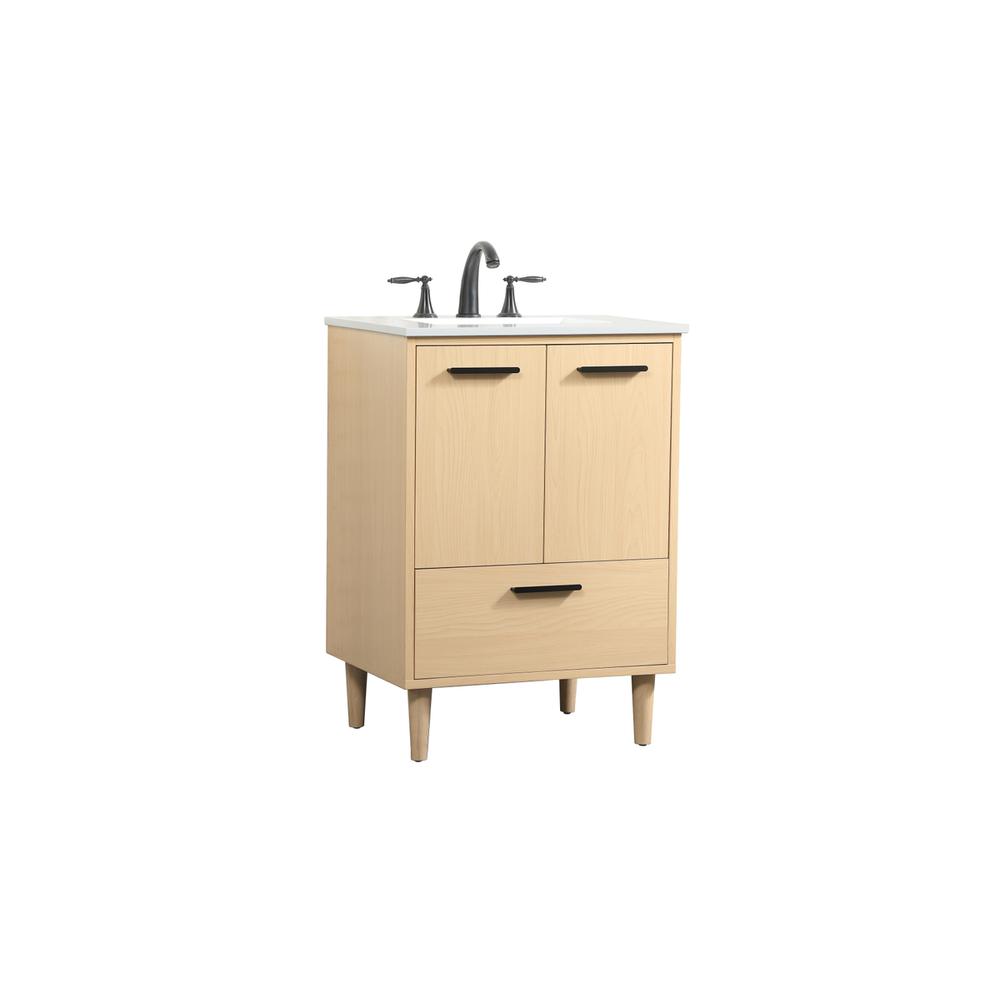 24 inch bathroom vanity in Maple. Picture 7