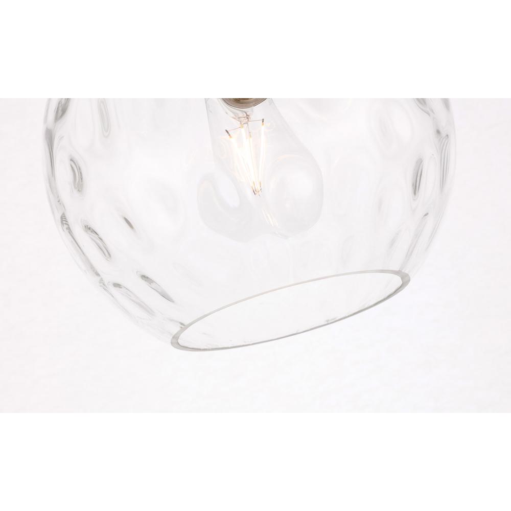 Cashel 1 light Black and Clear glass pendant. Picture 11