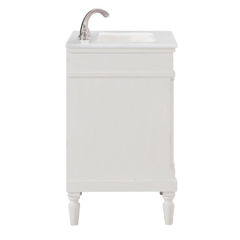 24 inch Single Bathroom vanity in Antique White. Picture 7