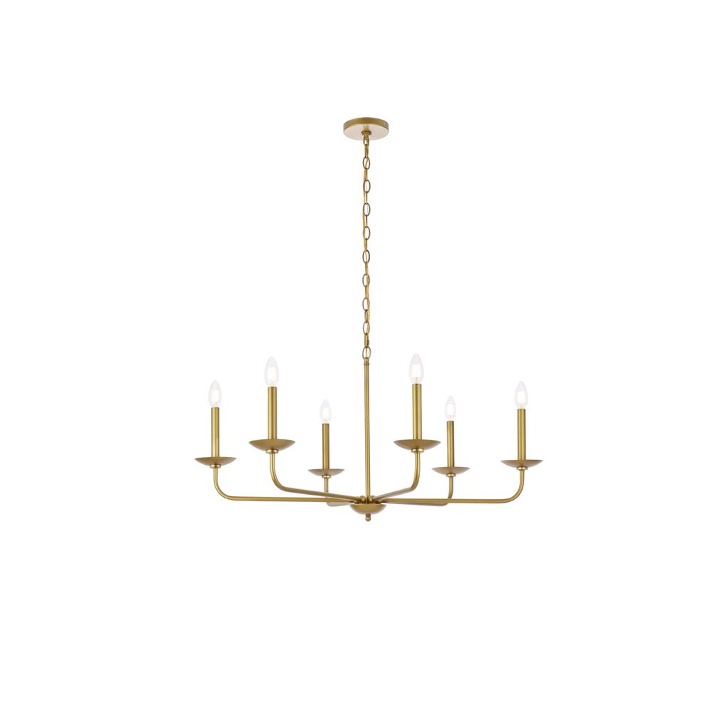 Cohen 36 inch pendant in brass. Picture 1