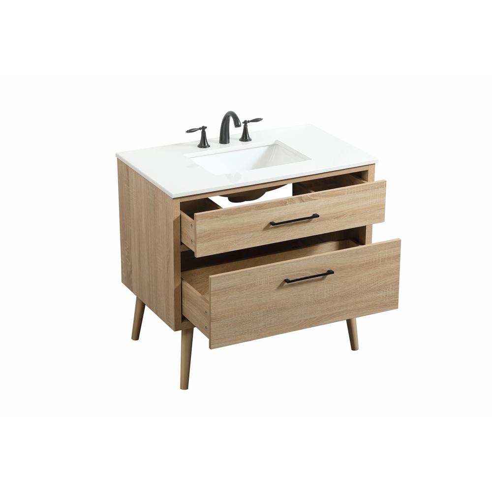 36 inch Single bathroom vanity in mango wood. Picture 9