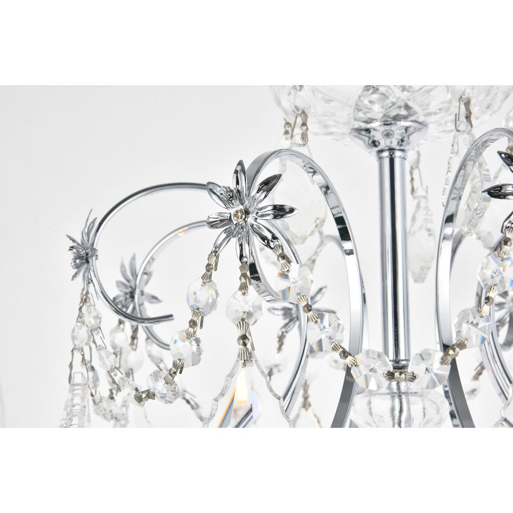 St. Francis 8 light Chrome Chandelier Clear Royal Cut Crystal. Picture 5