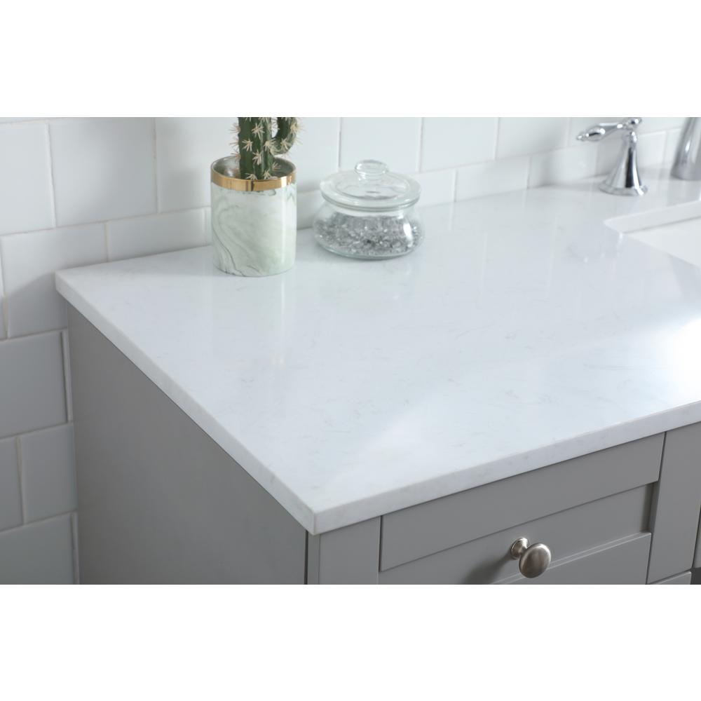 60 Inch ADA Compliant Bathroom Vanity In Grey. Picture 5