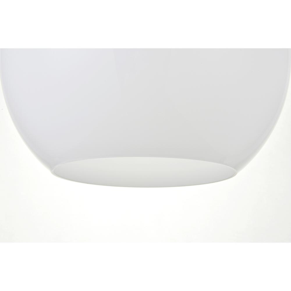 Baxter 1 Light Black Pendant With Frosted White Glass. Picture 3