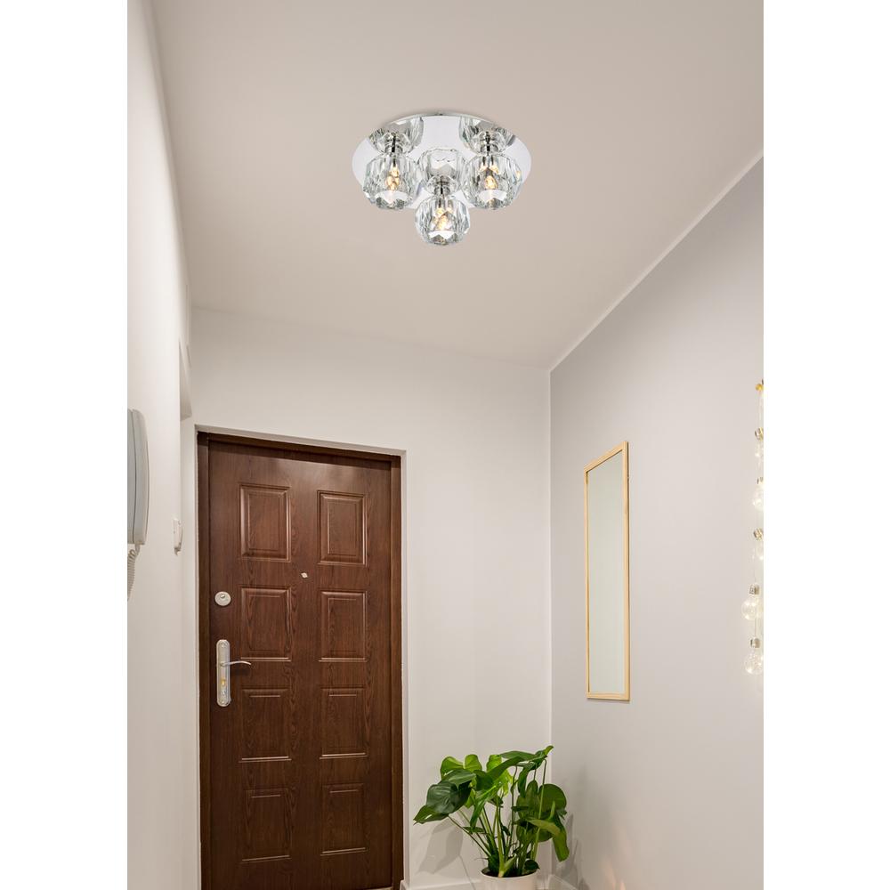 Graham 3 Light Ceiling Lamp in Chrome. Picture 7