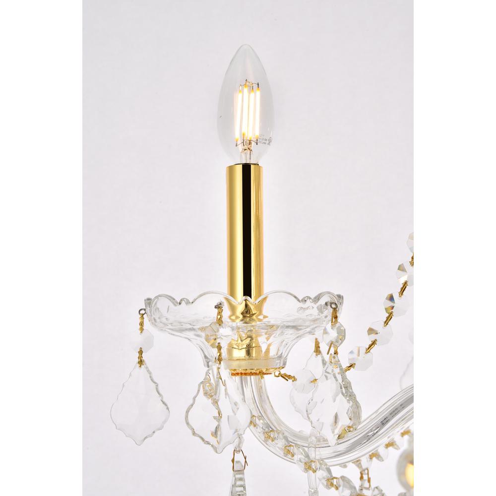 Verona 5 light Gold Chandelier Clear Royal Cut Crystal. Picture 5