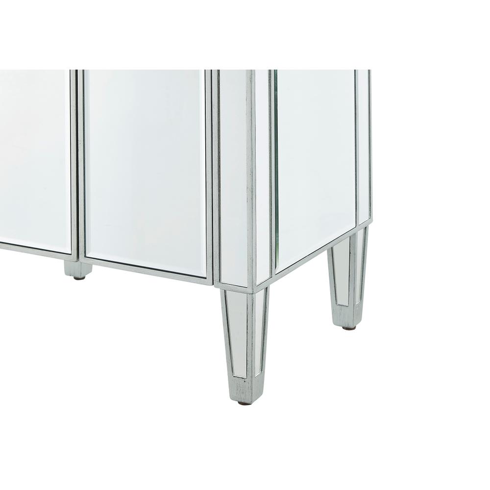 Cabinet 2 doors 24in. W x 16in. D x 26in. H in antique silver paint. Picture 7