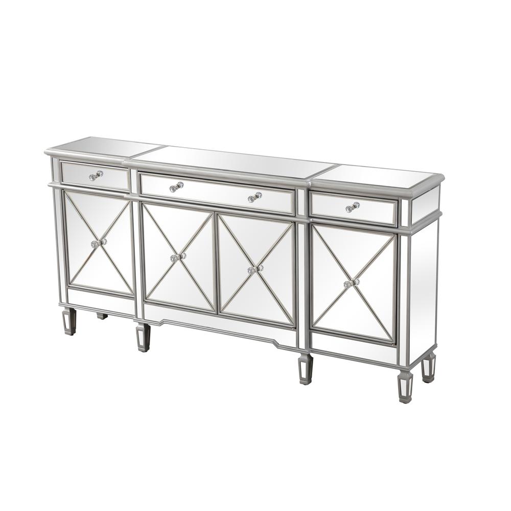 72 inch mirrored credenza in silver. Picture 5